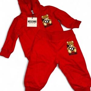 Moschino Red Bear Tracksuit Set